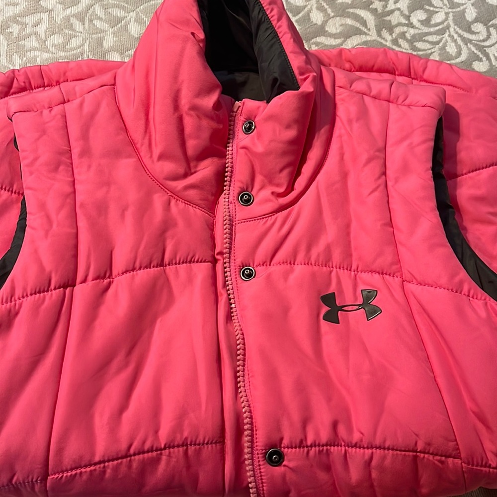 Under Armour vest. Pink Under Armour winter vest